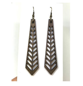 Pendiente de madera de diseño creativo con gancho para regalo, accesorio de uso de fiesta, joyería de madera de alta calidad al costo más bajo - Product Image 6