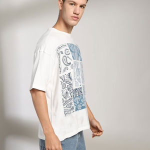 Camiseta de Hombre de Algodón 100% de Punto Grueso de 220g, Cuello en V, Corte Regular, Estilo Vintage, Personalizada, con Serigrafía - Product Image 6