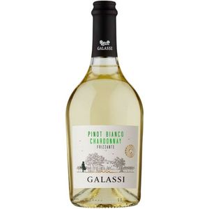 GALASSI Pinot Chardonnay Frizzante IGT 750ml Fruity Elegant Italian Sparkling <b>Wine</b> 6 Bottles Made in Italy - Product Image 1
