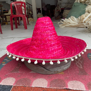 Sombrero de Carnaval al Aire Libre para Hombre y Mujer, Sombreros Mexicanos de Fiesta, Sombrero de Paja Natural, Sombrero de Ala Ancha, Sombreros de Cubo de Panamá, Gorras Retro Ajustables - Product Image 2