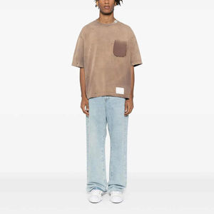 T-shirts pour hommes en coton 100% respirant, à séchage rapide, légers, de qualité supérieure, tendance estivale, streetwear, délavés à l'acide - Product Image 6