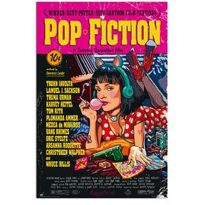Modern Pop Fiction <b>Poster</b> Stylish Wall Decor Made of Paper - Product Image 1