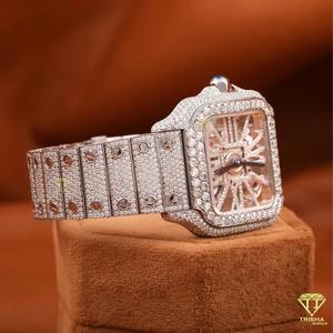 นาฬิกาเพชรที่ปลูกในห้องปฏิบัติการแบบคลาสสิกคลาสสิกใส่สบายสำหรับผู้ชาย - Product Image 2