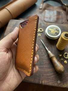Genuine Leather Fashion Slim Open Closure RFID Blocking Credit <b>Card</b> <b>Wallet</b> Business <b>Card</b> Case - Product Image 2