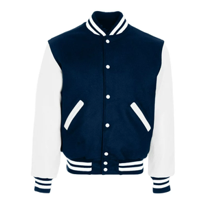 Premium Unique OEM Custom Chenille <b>Patch</b> Embroidery Leather Sleeve Vintage Breathable CollegeBaseballjacket for men - Product Image 5