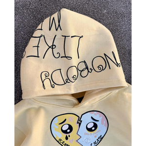 Pulls à capuche en molleton doux 100 % coton brodés et imprimés en relief, coupe régulière, style streetwear oversize, avec logo personnalisé, vente en gros - Product Image 6