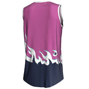 Maillot de basket-ball unisexe à manches courtes respirant 100% polyester, imprimé couleur unie, logo personnalisé, vêtements de sport - Product Image 2
