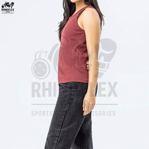 Camisetas sin mangas lisas ajustadas con logotipo personalizado a precio barato para mujer, camisetas sin mangas transpirables de talla grande para entrenamiento para mujer - Product Image 4