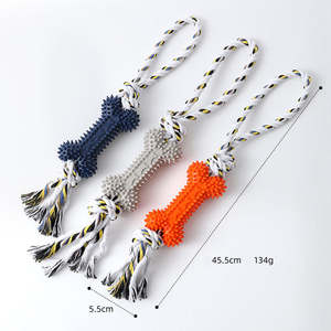 Jouet pour chien interactif multifonctionnel, portable, en forme de dessin animé, durable, écologique, pour nettoyer les dents, en corde résistante en caoutchouc - Product Image 3