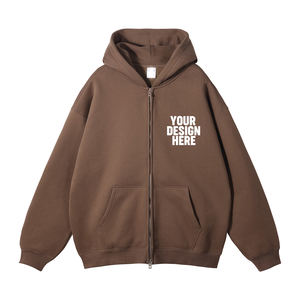 Sudadera con Capucha Blanca para Hombre con Cierre, 100% Algodón, Invierno, Varios Colores, Logotipo Impreso Digital Personalizado, Resistente al Viento - Product Image 4