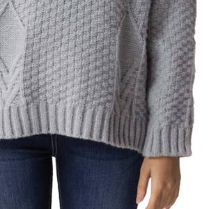 Pull en coton pour femme avec logo personnalisé, manches longues, respirant, tricoté, pull d'hiver, style streetwear - Product Image 3