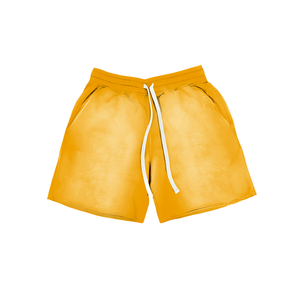 กางเกงขาสั้นผ้าฝ้าย100% สบายๆพร้อมฟอกสีแสงแดดสวมใส่สบายและสายรัดเอวที่ใส่สบายตลอดทั้งวัน - Product Image 1