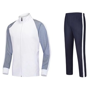 Chándal para hombre, conjunto atlético de 2 piezas, conjunto de trajes para correr con cremallera completa informal, ropa deportiva de manga larga, ropa deportiva - Product Image 3