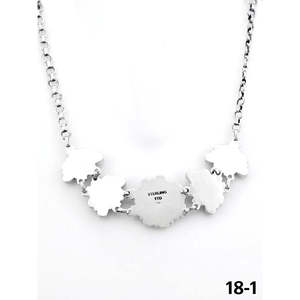 Collier artisanal du Sud-Ouest Émeraude Verte avec turquoise eau blanche et motif floral en argent sterling – Cadeau - Product Image 4