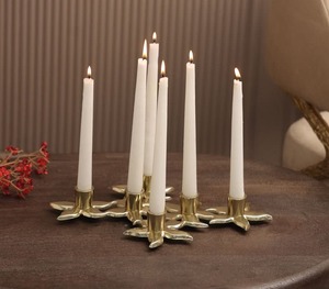 Stunning Golden Floral Candle Holder Ideal For Living <b>Bedroom</b> Dining Table And Centerpiece Decoration - Product Image 6