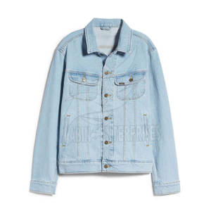 Veste en jean pour homme de grande taille, en coton respirant, de haute qualité, avec logo personnalisé imprimé, mode d'hiver à bas prix - Product Image 1