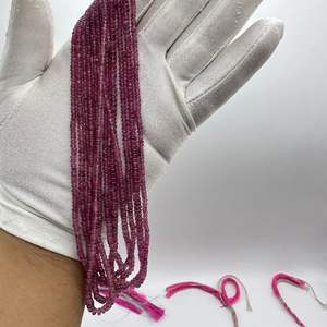 Cuentas Redondas Lisas de Turmalina Rosa Natural de 3mm a 5mm, Piedras Preciosas de Alta Calidad con Más de 50 Años de Experiencia - Product Image 3