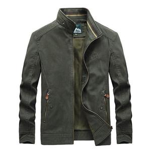 Veste polyvalente en mélange de coton 100% pour l'hiver, confortable et quotidienne, avec col montant structuré et finition en tissu. - Product Image 1