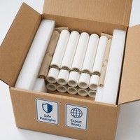 Tubo de Cerámica de Alúmina al 75%, DE 10 mm, DI 7 mm, 100 mm, Tubo de Protección para Termopar, Aislamiento de Alta Temperatura