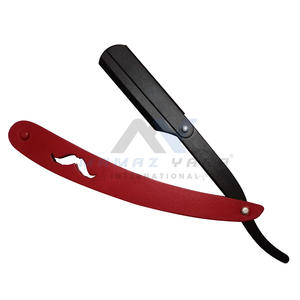 Nouveau design rasoir de barbier professionnel en acier inoxydable poignée pliante coupe droite gorge rasage rasoir hommes manuel Portable rasoir - Product Image 2