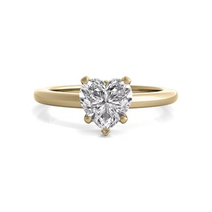 Anillo de Compromiso con Diamante Solitario en Forma de Corazón, Cultivado en Laboratorio, 0.70 Ct, F-VS2, Oro Sólido de 14K Pulido, Producto Más Vendido, Engaste de Puntas - Product Image 3