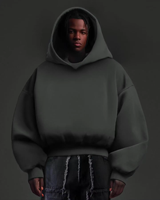 Vente en gros – Sweat à capuche zippé pour homme, coupe classique, avec logo personnalisé, poches élégantes, imperméable, tricoté 100 % coton, décontracté et uni – Collection Hiver