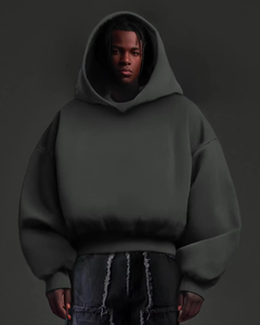 Vente en gros – Sweat à capuche zippé pour homme, coupe classique, avec logo personnalisé, poches élégantes, imperméable, tricoté 100 % coton, décontracté et uni – Collection Hiver - Product Image 1
