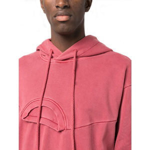 Sweat à capuche pour homme en coton surdimensionné à épaules tombantes avec logo brodé, confortable, style streetwear, avec strass, personnalisable OEM - Product Image 2