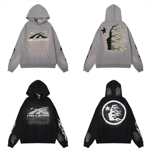 Sudadera con Capucha Personalizada de Estilo Vintage, Extra Grande, de Felpa, Lavada al Ácido, con Parches, para Hombre - Product Image 4