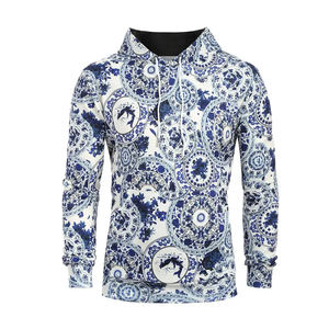 เสื้อฮู้ดพิมพ์ลายซับลิเมชันสำหรับผู้ชายเสื้อมีฮู้ดวัสดุแบบซับลิเมชันล่าสุดมีดีไซน์ตามสั่ง - Product Image 2