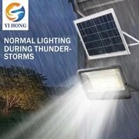 Lampu Sorot LED Tenaga Surya Super Terang Tahan Air IP67 50W100W200W300W400W500W600W ABS Penerangan Luar Ruangan untuk Taman Jalan Gudang