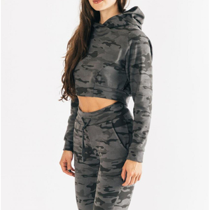 เสื้อฮู้ดคอตตอนสำหรับผู้หญิงเสื้อครอปมีฮู้ดสำหรับ2024 - Product Image 2