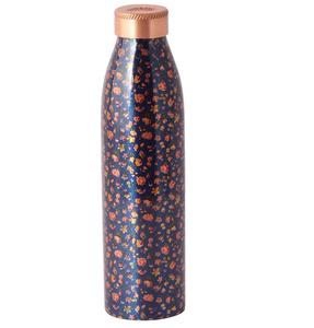 Botella de Agua Unisex de Cobre con Estampado Floral Azul, Hermoso Recipiente para Beber sin Costuras, Artículos y Accesorios para Beber a los Mejores Precios - Product Image 1