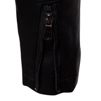 Veste en cuir enduit haut de gamme pour homme, coupe ajustée élégante, respirante, mode hiver, col montant en toile tissée, logo frontal