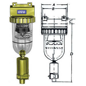 Purificateurs d'air à vidange automatique 3468G 3/8 en plastique, fonctionnant sur piles, pour hôtels, voitures, garages - Product Image 1