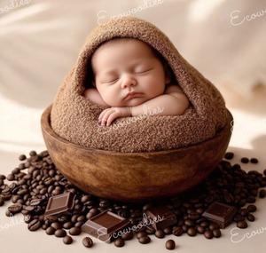 Nouveau Design bébé nouveau-né photographie accessoires nouveau-né photographie accessoires bol en bois accessoires pour nouveau-né photographie - Product Image 4