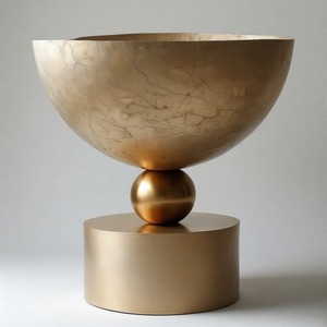 Bol de service à manger Crown Tide Luxe en forme ronde personnalisée pour la décoration de service de mariage d'hôtel à la maison - Product Image 2