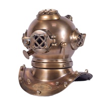 Casque de plongeurs de plongée marine nautique or et argent 18 pouces U.S Navy Mark V laiton cuivre/plongeurs de plongée marine maritime antique