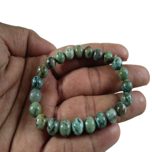 Hermosa pulsera de cuentas elásticas de almidón de Firoza africano de gran calidad, artesanías de piedra semipreciosa de cristal Natural al por mayor - Product Image 2