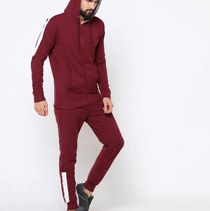 Conjuntos informales de calidad superior para hombre, chándal ligero de algodón 100%, pantalones de chándal transpirables con capucha para invierno, sólido frontal personalizado - Product Image 4