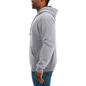 Vente en gros 2 pièces 100% coton sweat à capuche unisexe personnalisé hiver polaire pull thermique uni teint solide motif imprimé - Product Image 3