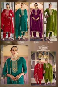 Matériel de robe en soie Crush Premium pour Salwar Kameez Collection de gros pour les tenues de fête - Product Image 5
