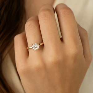 Anillo de Compromiso Solitario Único y Original de 6.80MM, Oro Rosa de 18K, Corte Princesa, Certificado IGI, para Bodas, Fiestas y Aniversarios, de la India - Product Image 6