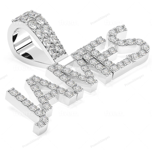 GRA Certified 925 <b>Silver</b> <b>Letter</b> Pendant Moissanite Jewelry Manufacturer From India Hip Hop Name Pendant Custom Jewelry For Mens - Product Image 6