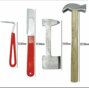 Kit de Herramientas Profesionales para Herrador con Cortaúñas, Lima, Martillo, Extractor y Cuchillo para Cascos para el Cuidado de Caballos - Product Image 2