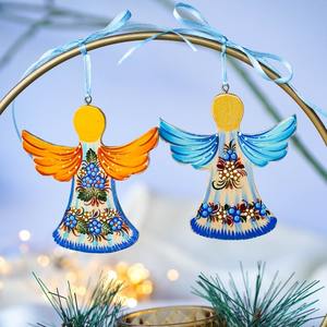 Adornos Colgantes de Madera Pintados a Mano de Alta Calidad, con Forma de Árbol, Ecológicos, para Decoración Navideña - Product Image 4