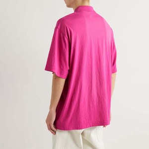 Nouveautés 2025 OEM marque personnalisée Logo Design polos couleur unie décontracté hauts hommes polos coton grande taille couleur rose - Product Image 6