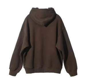 100% Cotton Oversize <b>Hoodie</b> for Men Thick Terry Fleece with Embroidered Custom <b>Large</b> Size Drop Shoulder and Plain Blank Prints - Product Image 4