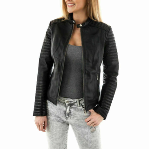 Femmes longue veste en cuir véritable respirant à la mode vêtements d'extérieur minces pour l'automne hiver Streetwear ruban en gros - Product Image 5