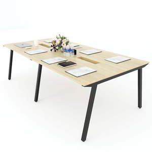 Ministerial <b>Table</b> 240x120cm Plywood Frame and Iron <b>Legs</b> <b>Adjustable</b> PLY System Assembly Required Office Furniture-HBPL010 - Product Image 4
